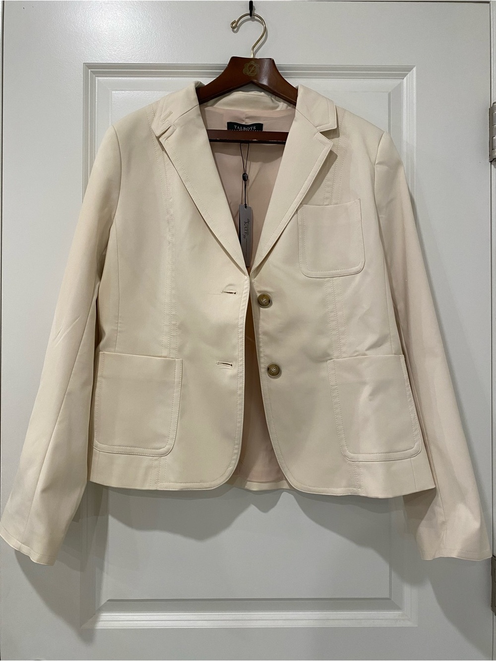 NWT Talbots Kate Fit Ivory Blazer Size 16 - Picture 4 of 10